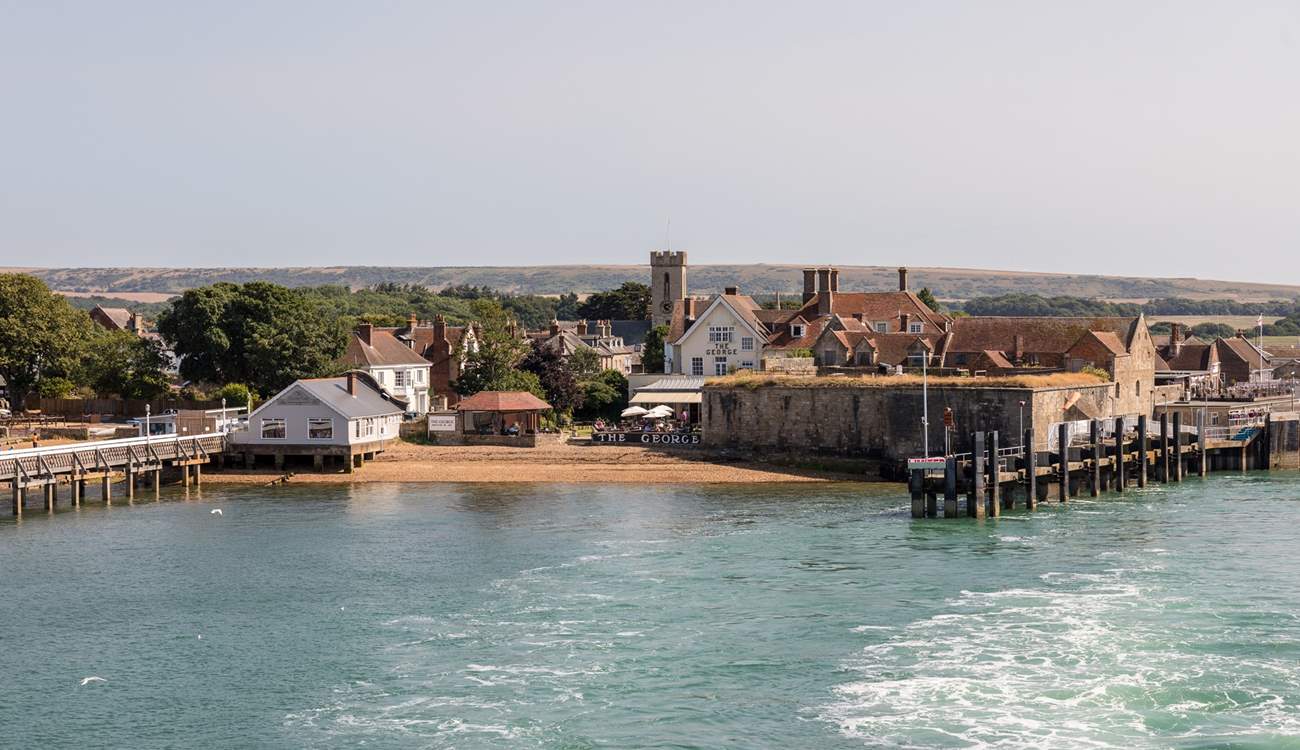 A view of Yarmouth from The Solent.