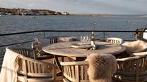 Dine in style overlooking Bembridge harbour. 