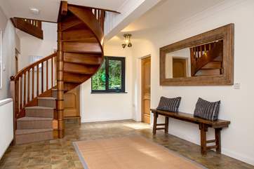 A lovely wide entrance welcomes you.