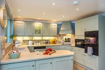 The kitchen is a very relaxing space to cook in.