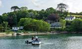 Looking back towards the house from the water, Carne Haven can be seen in the middle of the photo. - Thumbnail Image