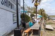 Enjoy a feast at The Shipwrights pub on the water, a short drive away.