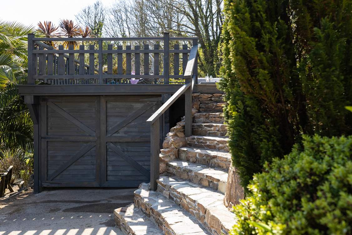 The decking can be accessed from the main parking area too.