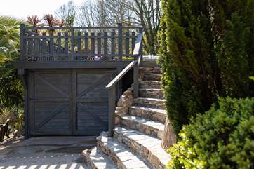The decking can be accessed from the main parking area too.