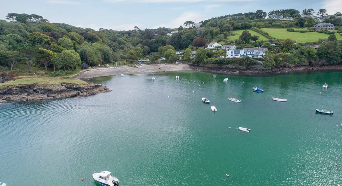 Sparkling waters and bobbing boats.