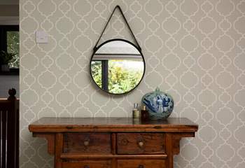 A reflection captured, bringing the outdoors in.