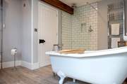The bathroom is on the first floor next to Bedroom 1 - you are sure to enjoy a leisurely holiday soak in the free-standing bath.