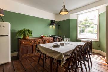 Cook up a feast in this gorgeous kitchen which overlooks the owners' garden on the floor below.