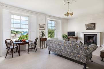 A fantastic space to spend time relaxing at any time of year (please be aware there are no curtains in the sitting-room).