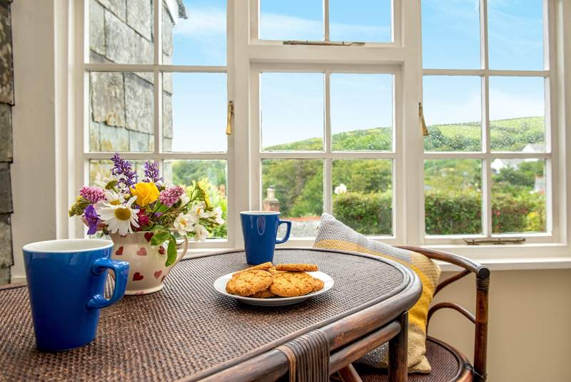 The sun-room is the ideal spot for holiday breakfasts or morning coffee.