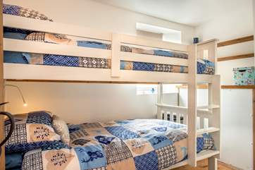 The bunk bedroom will delight the younger members.