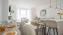 The sun-filled living space is perfect for socialising.