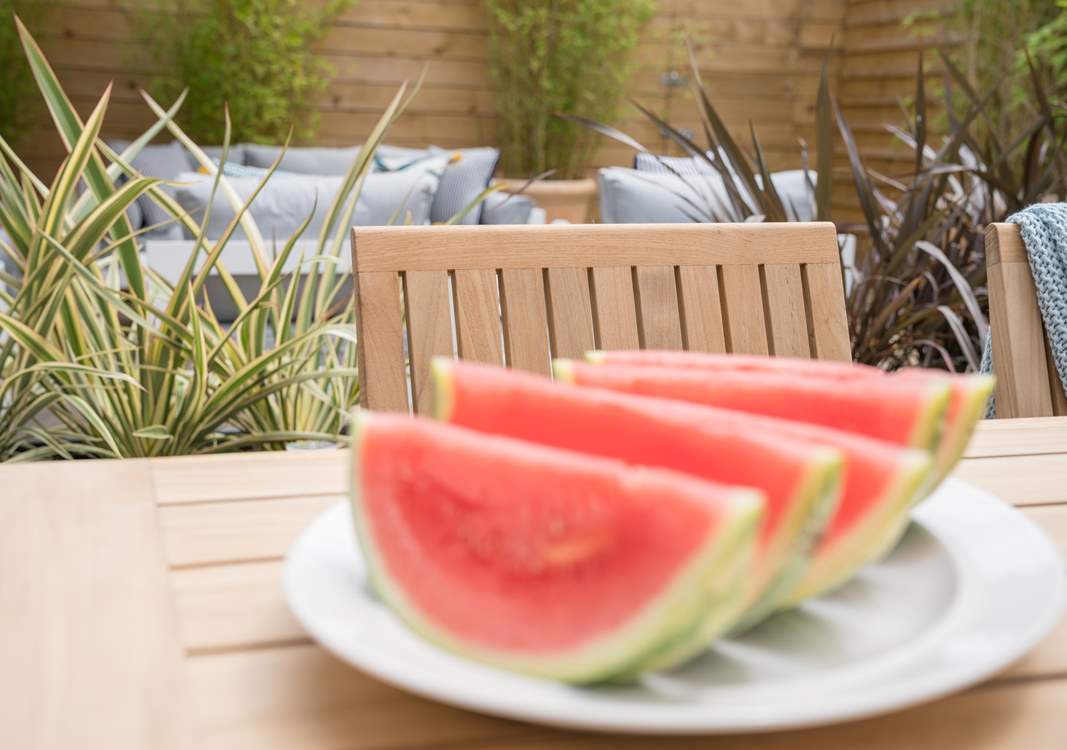 Enjoy long afternoon lunches al fresco in this quiet haven.