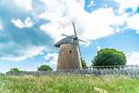 Bembridge Windmill is the last surviving windmill on the Isle of Wight.