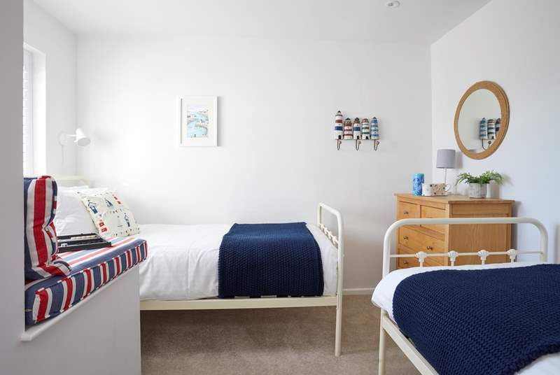 The comfortable twin bedroom ideal for the children.
