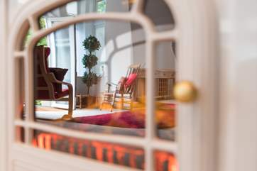With electric wood-burner for those cooler evenings.