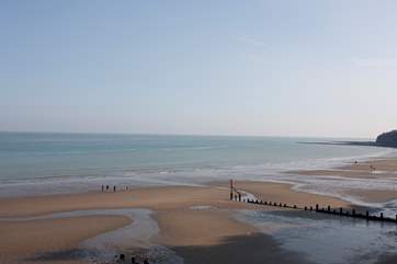 Shanklin beach is beautiful and has a level walk through to Sandown beach.
