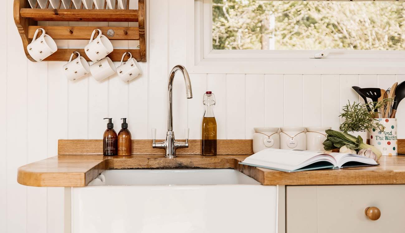 The kitchen has everything you need to create delicious feasts