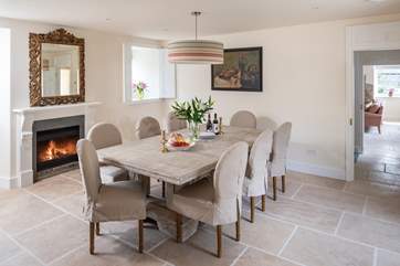The elegant dining-room.