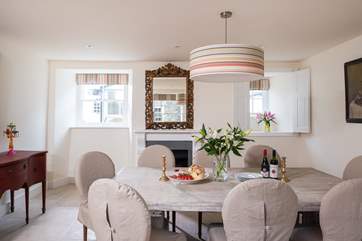 The elegant dining-room.