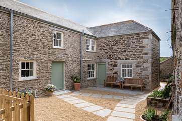 There is a lovely sheltered courtyard from the kitchen.