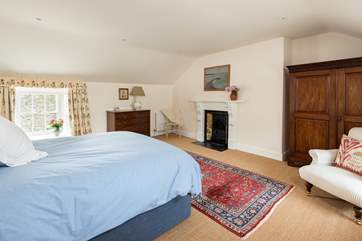 The master bedroom is at the far end of the house.