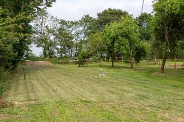 Enjoy playing in the large garden.