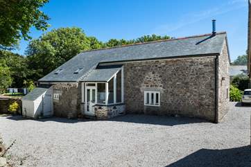 Drive in through the entrance and you will see Trevoole Old Manor. Please park in front of the cottage.