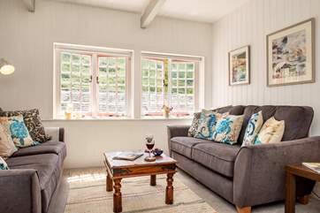 Curl up on the sofas after a busy day exploring north Cornwall.