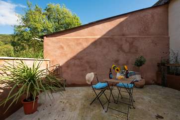 The courtyard provides the perfect place to dine al fresco.