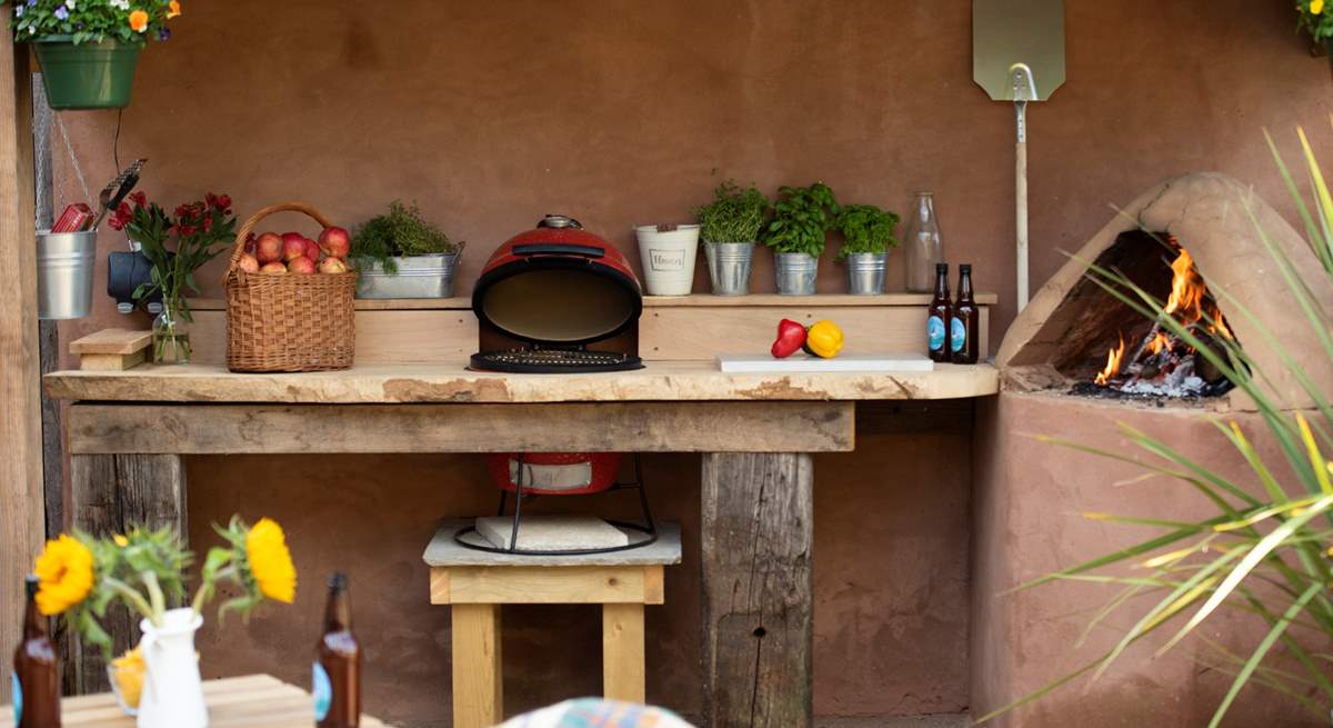 As well as a conventional kitchen, there's an alfresco, Mediterranean-inspired kitchen for cooking in nature. 