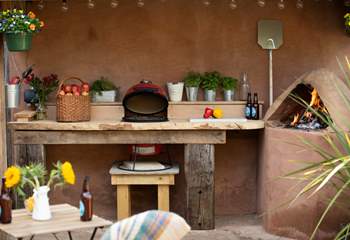 As well as a conventional kitchen, there's an alfresco, Mediterranean-inspired kitchen for cooking in nature. 