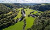 What an amazing location! Hatherland Mill Farm is shown here towards the middle of the shot - Swallow's Nest's courtyard backs onto the meadow in the foreground.  - Thumbnail Image