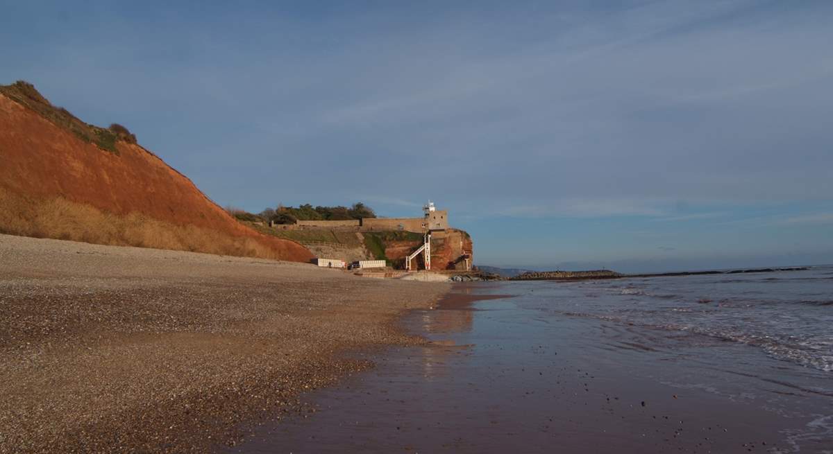 You can be at the east Devon Jurassic coast in just under an hour. This is Sidmouth.