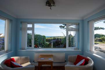 Relax and take in the sea view in the distance.