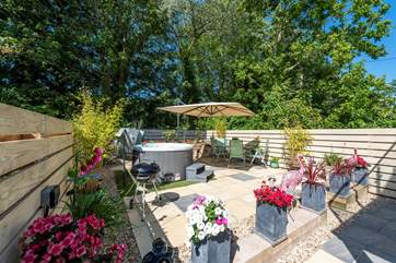 A gorgeous, private terrace with your very own hot tub.