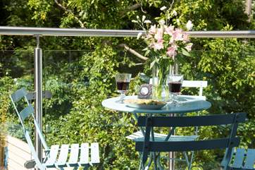 Watch the sun set and enjoy an al fresco meal.