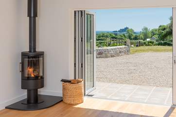 Relax in front of the fire.