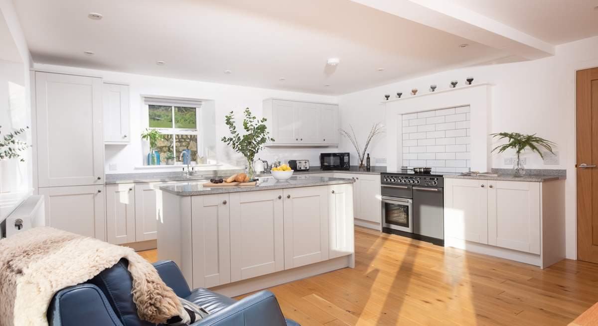 The lovely and light kitchen space.