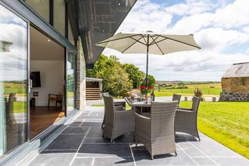 The terrace is a real sun-trap.