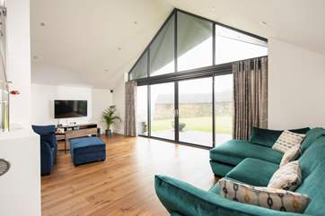 The large open plan living space is fabulous.