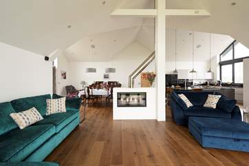 The large open plan living space is light and airy.