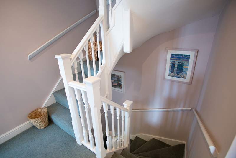 The property is over three floors with easy tread stairs and banisters up to each floor.
