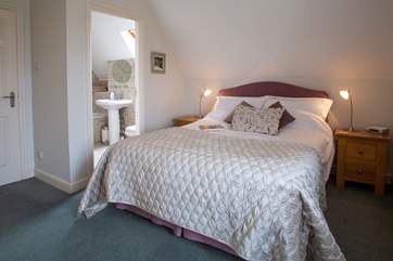 Sink into the comfortable king-size bed.