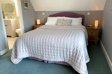 Sink into the comfortable king-size bed.
