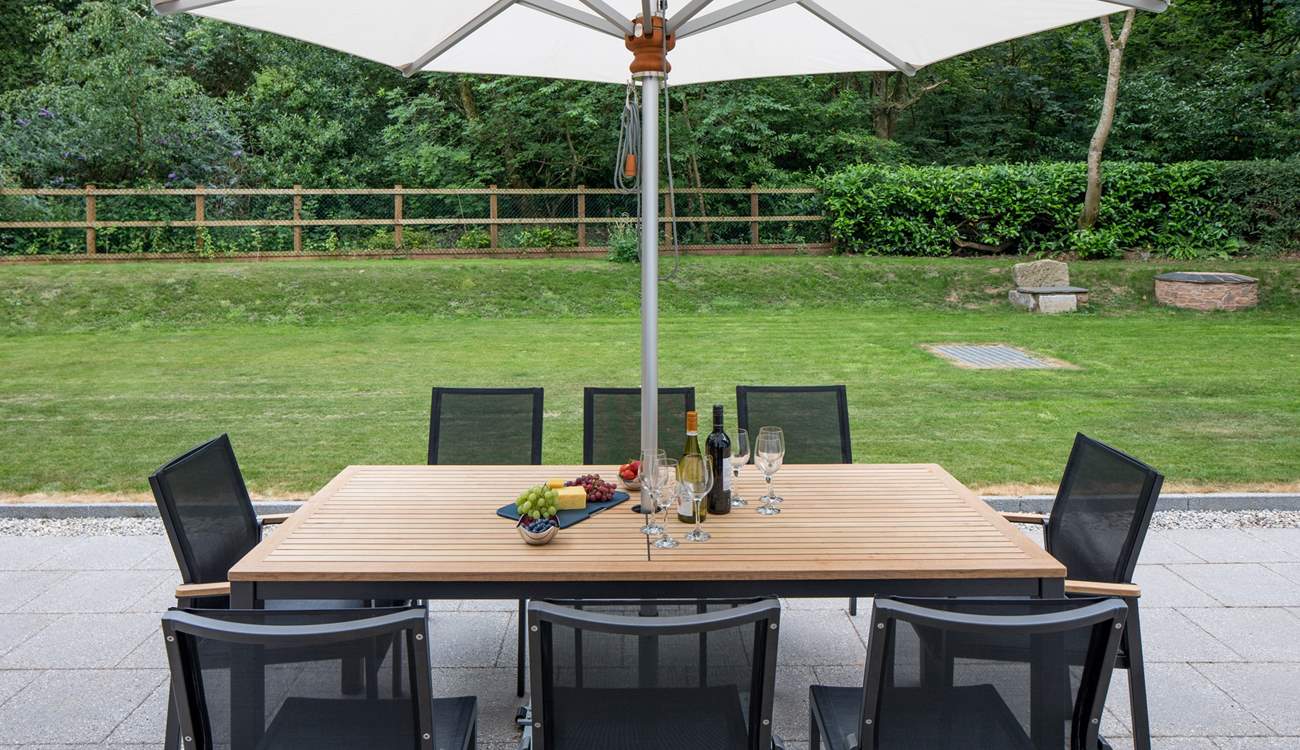 Sitting and enjoying a glass of something tasty is very special in this peaceful and secluded spot. The well (right of shot) does have a safety cover, however please do not let children play on or around the well.