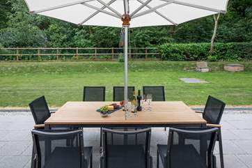 Sitting and enjoying a glass of something tasty is very special in this peaceful and secluded spot. The well (right of shot) does have a safety cover, however please do not let children play on or around the well.