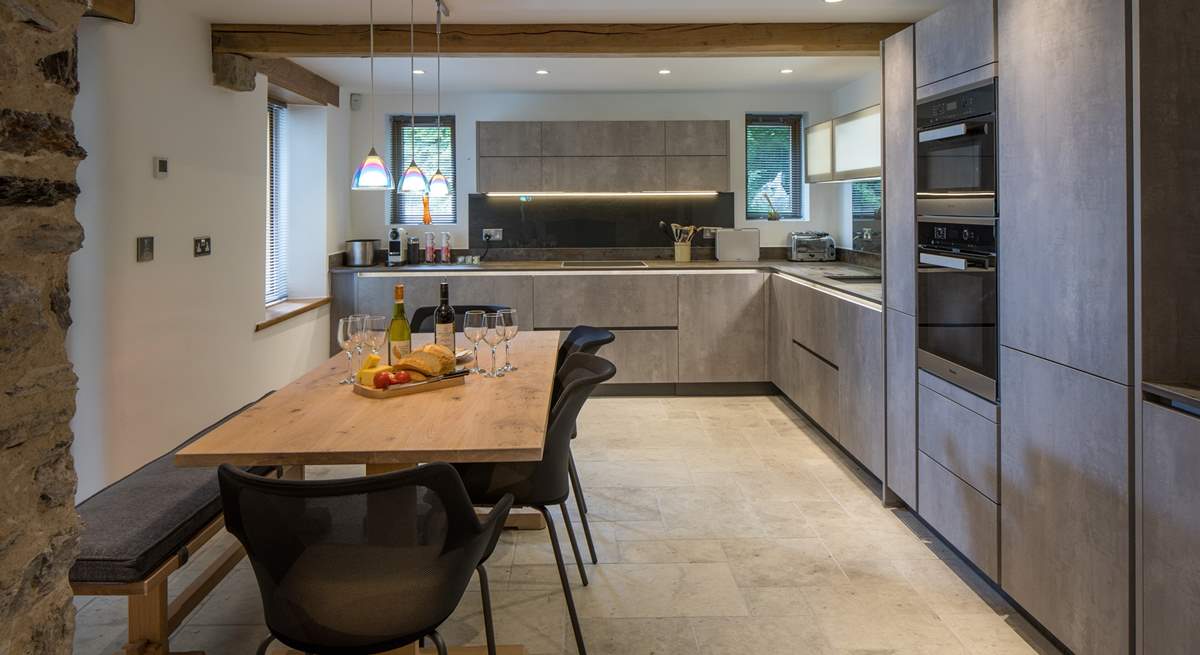 The kitchen is a great space to gather and unwind.