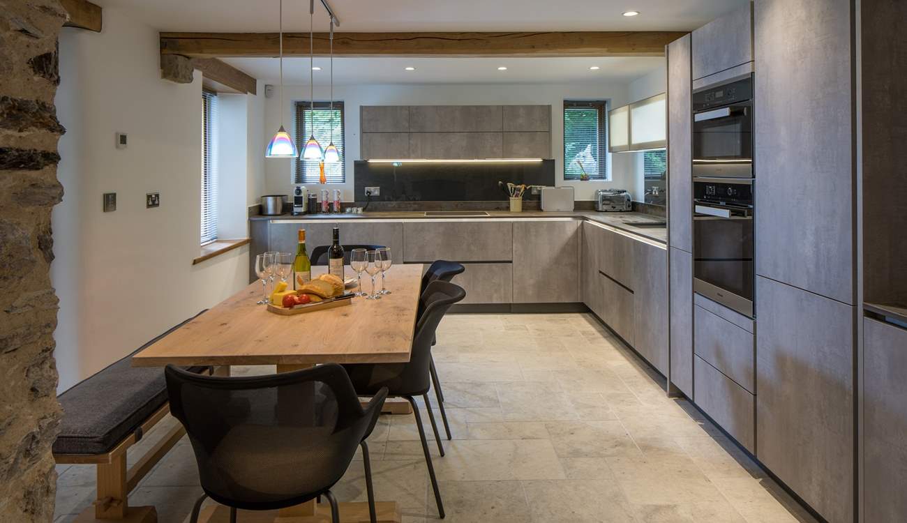 The kitchen is a great space to gather and unwind.
