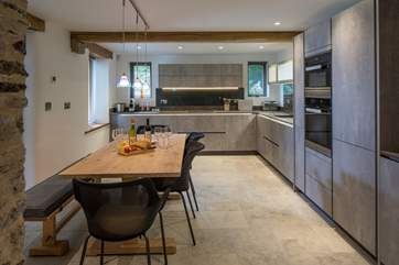 The kitchen is a great space to gather and unwind.